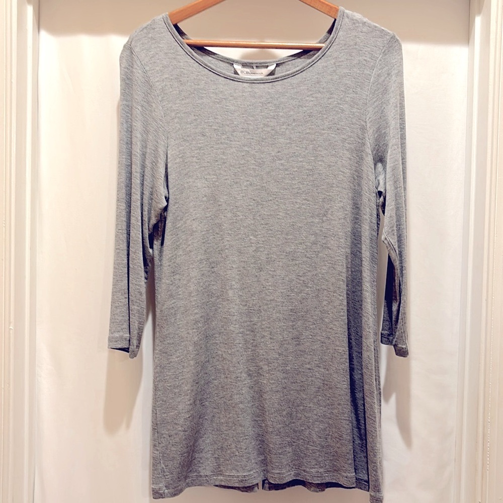 NWT BCBGeneration Beautiful Heather Grey Top Size Large